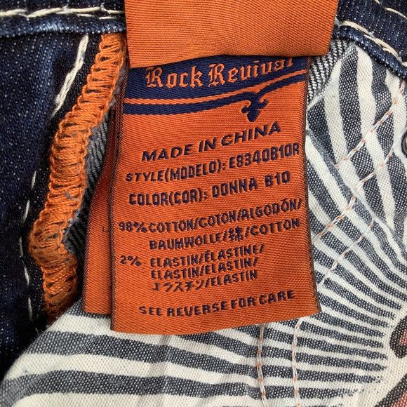 Rock Revival Womens Donna Boot Denim Jeans Blue Size 25 - Picture 11 of 12